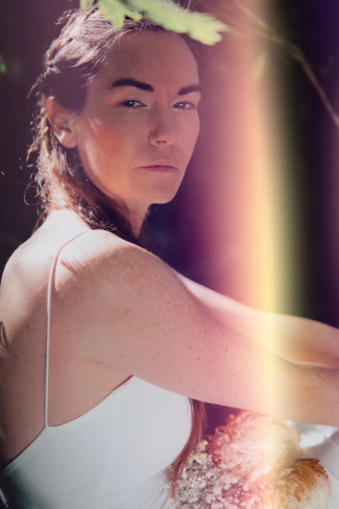Portrait of Erin Frances in soft golden light